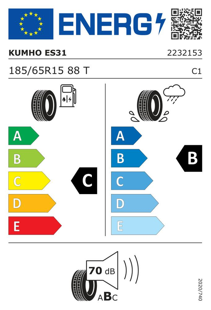 Kumho ES31 kesärengas 185/65R15 88T